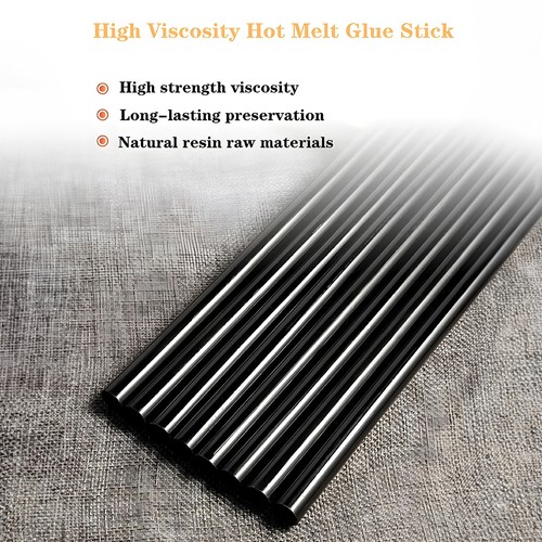 Black hot glue sticks - black,