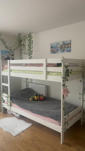 Ikea white single 90x200 bunk - ikea,