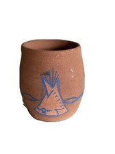 Genuine Indian Made Clay Toothpick Holder Teepee Image
