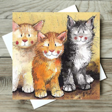 Funny Cat Greeting Card Alex Clark Rodger, Dodger & Tinkerbell Humorous Blank