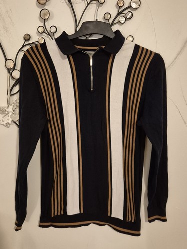 George mens striped zip up - george,