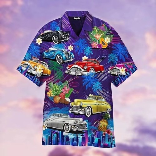 Mens button down - down, flame