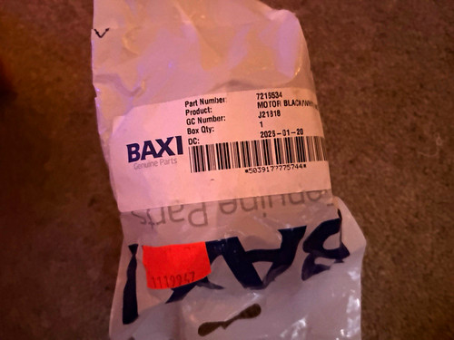 Baxi genuine parts motor - genuine,
