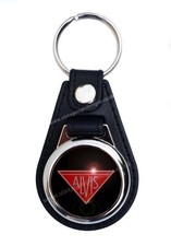 CLASSIC ALVIS CAR FAUX LEATHER KEY RING / KEY FOB./  VINTAGE BRITISH ALVIS CARS