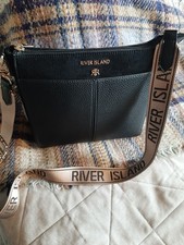 Stylish Textured Black Messenger Bag Immaculate Condition!