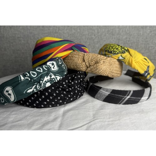 Lot fabric headbands - lot, plaid