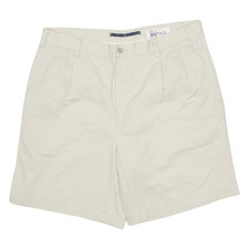 NAUTICA Mens Chino Shorts Cream XL W38