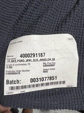 Navy Blue Grid Fleece Fabric