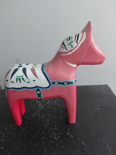 Vintage carved wooden swedish - vintage,