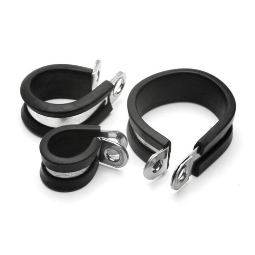 Clips rubber lined - p, stainless