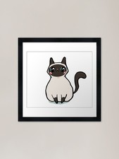 Cute Siamese Kitty Framed Art