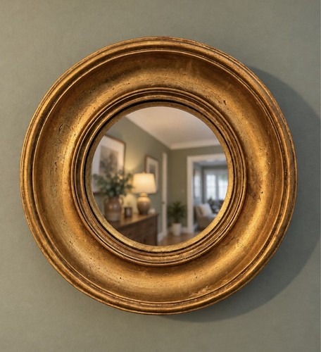Chunky gold antiqued - gold, round