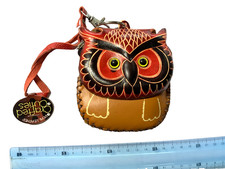 REAL LEATHER PURSE, BROWN OWL