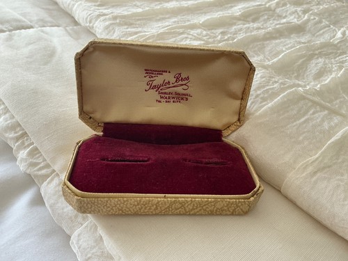 Vintage cufflink box yellow - vintage,