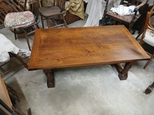 Vintage Oak Refectory Style Coffee Table.