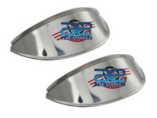 For Morris Minor Classic Car 7" Steel Headlight Lamp Peak Shade Pair