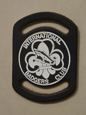 International Badgers Club Leather Scout Woggle/Slide