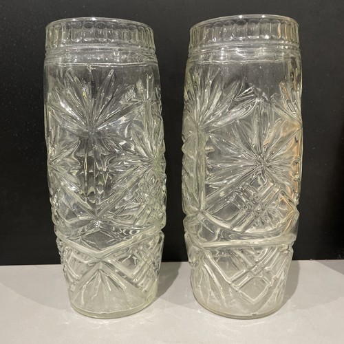 Pair cut glass - pair,