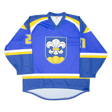 SPORTS GEAR Ice Hockey Mens Jersey Blue Long Sleeve USA V-Neck 2XL