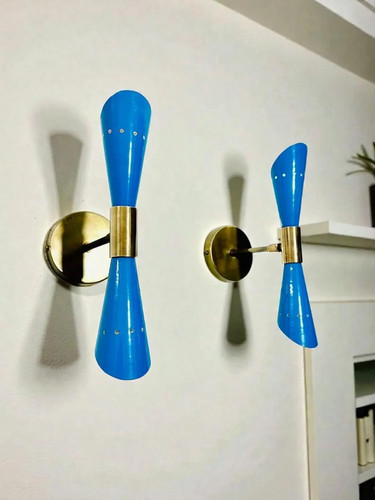 1950s mid century blue - blue, diabolo