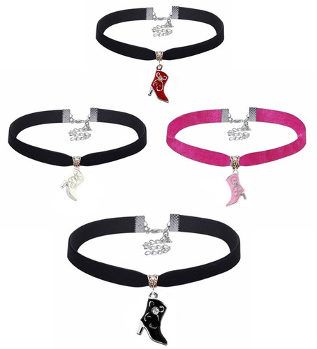 Cowgirl boot charm choker - charm,