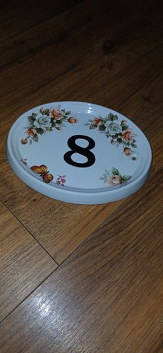 Vintage ceramic house number - ceramic,
