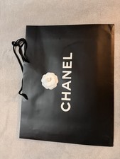 Chanel Black Paper Gift / Carrier Bag Size 43x33x16cm