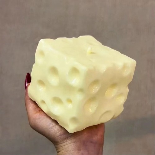 Jumbo cheese cube stress - cheese, ball