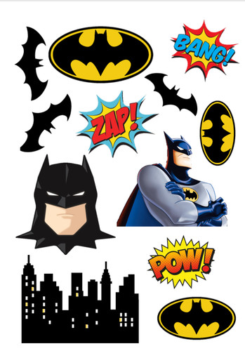 Edible printed batman theme - edible,