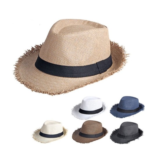 Mens straw trilby sun - straw,