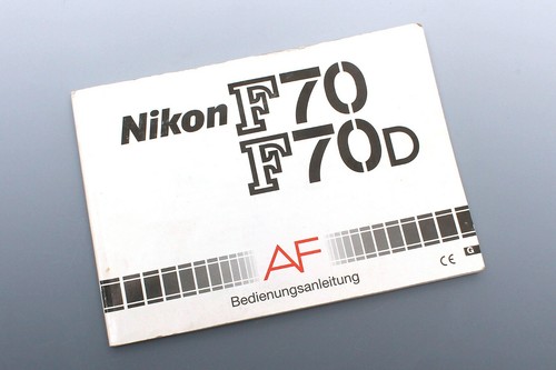 User manual for - nikon, f70