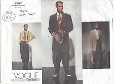 1940s Vintage VOGUE Sewing Pattern Chest 32-34-36 MEN'S ZOOT SUIT (1106R) 