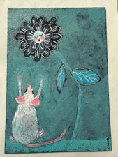 ACEO Original Painting White