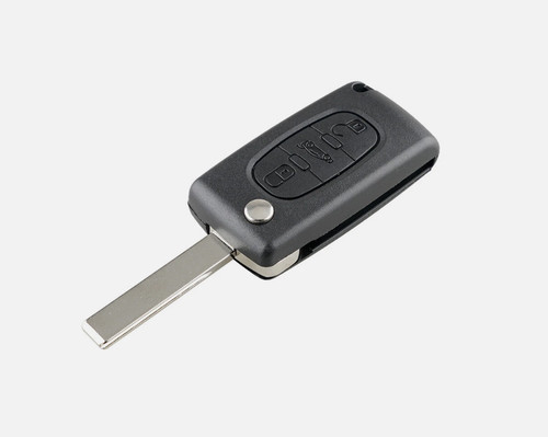 Button flip key fob case - button,