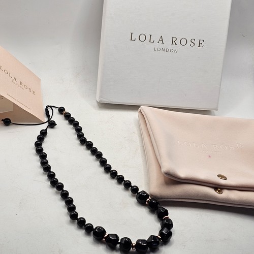 Black beads necklace lola rose - black,