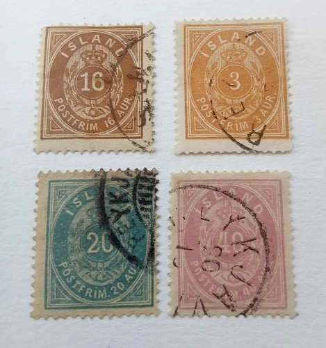 Iceland 1875 1882 stamps - iceland,