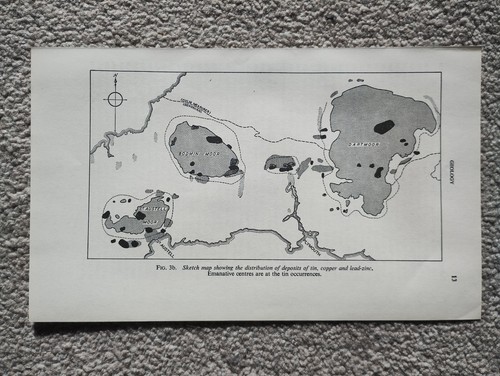Sketch map showing tin - tin, copper