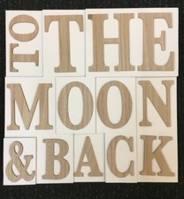 'To The Moon & Back' 3D Wooden Plaque NEW FREE NEXT DAY P&P (G)