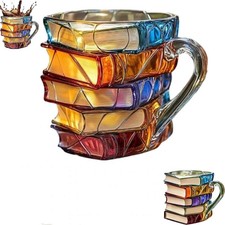 Painted Book Mug  With