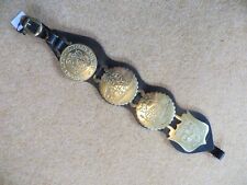 4 RAILWAY THEME HORSE BRASSES ON LEATHER STRAP railwayana horse decoration