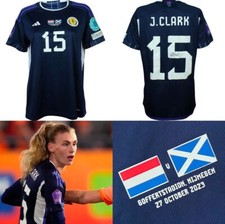 Jenna Clark MATCH WORN UNWASHED & SIGNED Scotland Women Home Shirt COA Liverpool