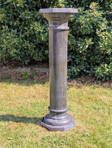 Black marble column - marble, pedestal