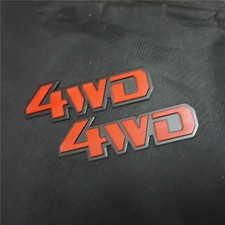 2x 3D Red Black 4WD Metal