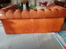 brown leather chesterfield