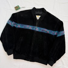 Vintage Leather Aztec Bomber