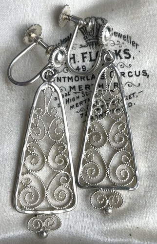 Vintage coiled filigree - filigree, screw