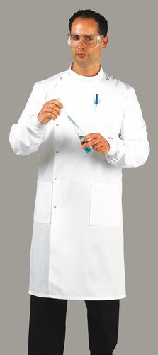 White howie lab coat - howie,