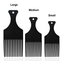 Afro Pik Fist Comb Plastic Untangle Set of 3 ( Large , Medium , Small )