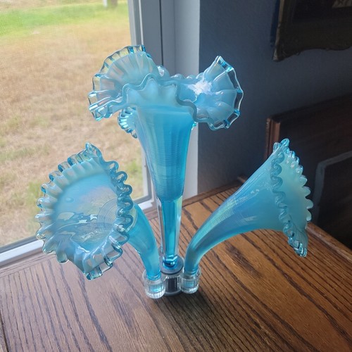 Vtg fenton wright blue - vtg, lg