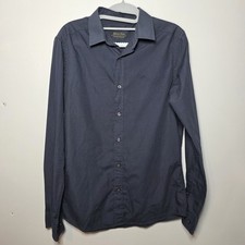 Retro Fire Black Long Sleeve Shirt – Size S Smart Casual